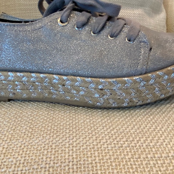 Circus by Sam Edelman Womens Silver Tie Platform w Hemp & Silver Platform / 7M - Picture 8 of 13